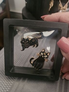 Black Cat Enamel Pins (2)
